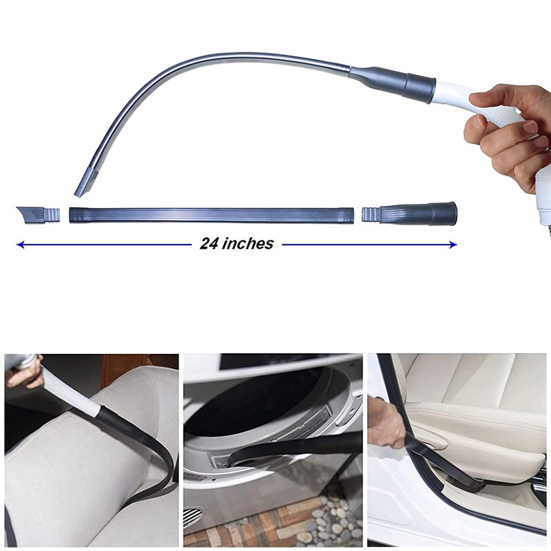 VACEXT Household Cleaning Kit Attachments Vacuum Cleaner Accessories Universal Vacuum Hose Adapters Flexible Crevice Tool for Dryer Lint Vent Trap Cleaner - Image 3